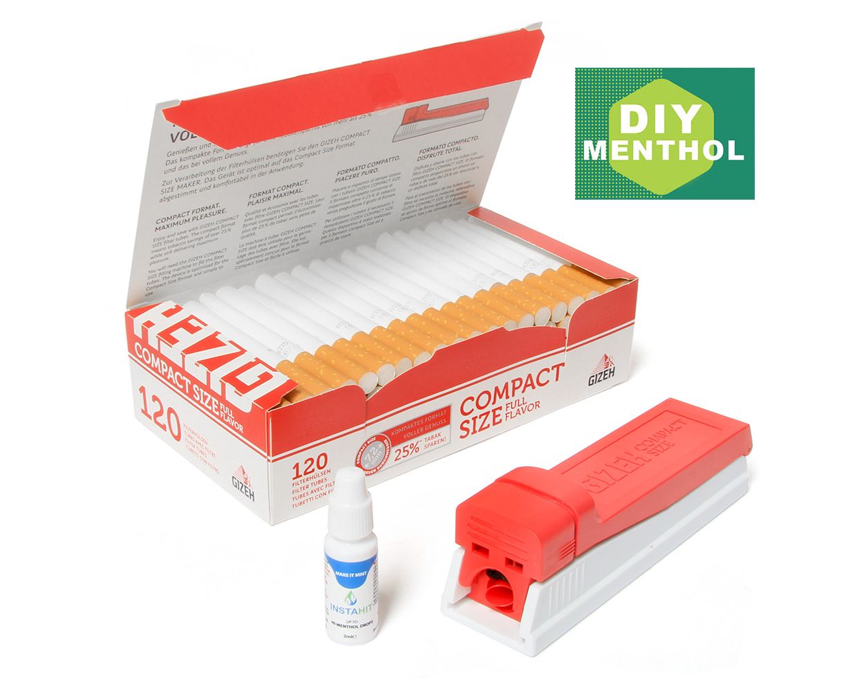 Gizeh 200 menthol Tubes with Menthol Filter 1 box