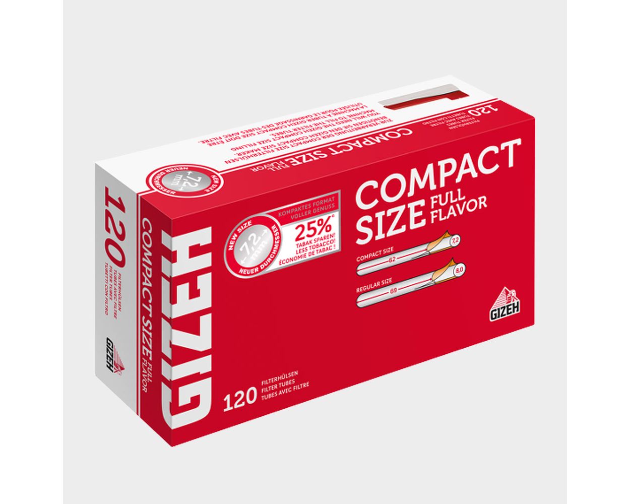 Gizeh Compact Size Cigarette Tubes 120 Pack