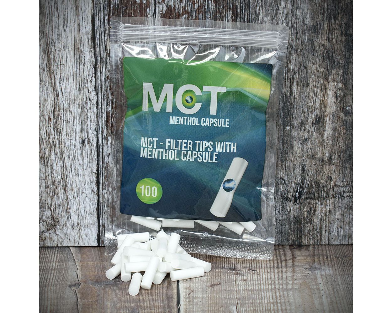 MCT Menthol Capsule Filter Tips Bag 100 Filters Smoke-King