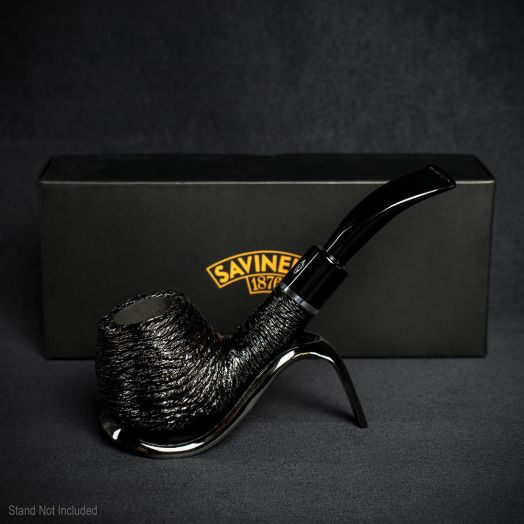 Savinelli Otello Black Rusticated Briar Pipe - Shape 645 (6mm)
