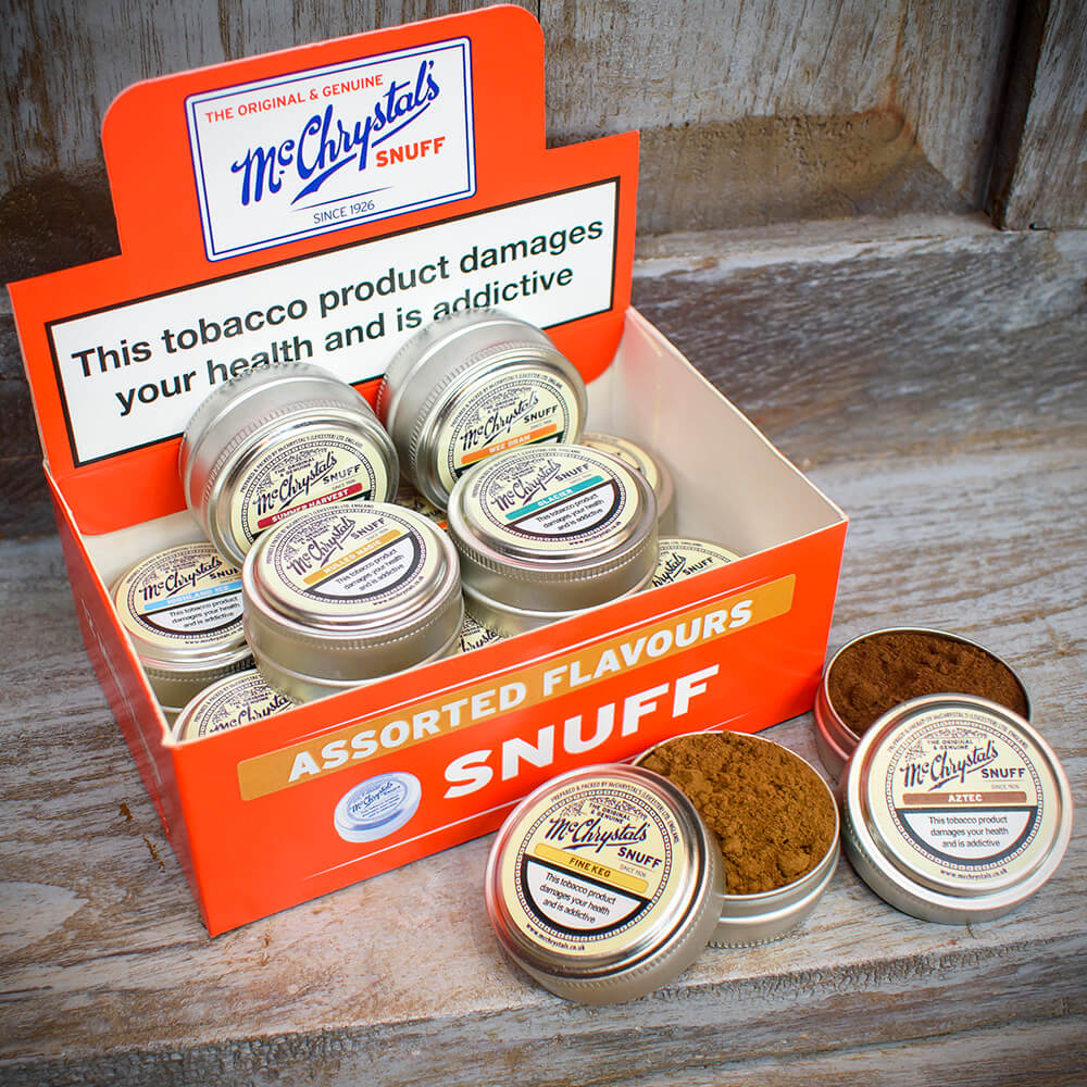 McChrystal's | Snuff Selection Box - 12x Flavoured Mini Tins